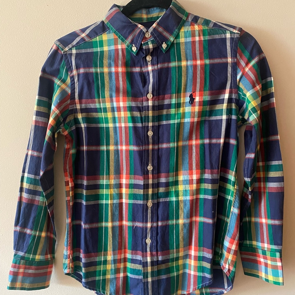 Ralph Lauren Boys Plaid Button Down Shirt